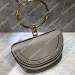 Chloe Small Nile Minaudière In Smooth Calfskin Grey