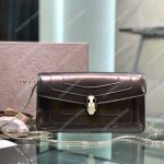 BVL Serpenti Forever Flap Cover Long Bag Metallic Rose Quartz