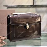 BVL Serpenti Forever Flap Cover Bag Metallic Rose Quartz