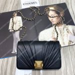 Chanel Wallet On Chain – WOC Pleated Lambskin Black Gold-Toned