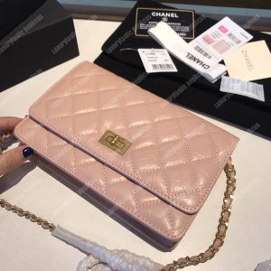 Chanel Wallet On Chain – WOC Aged Calfskin Pink - Image 4