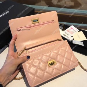 Chanel Wallet On Chain – WOC Aged Calfskin Pink - Image 5