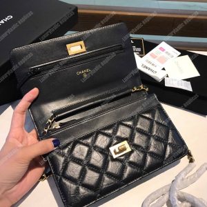 Chanel Wallet On Chain – WOC Aged Calfskin Black - Image 5