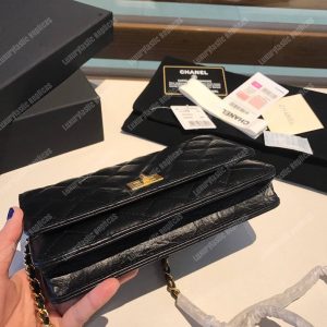 Chanel Wallet On Chain – WOC Aged Calfskin Black - Image 6