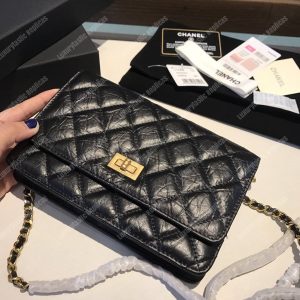 Chanel Wallet On Chain – WOC Aged Calfskin Black - Image 3