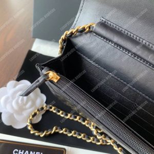 Chanel Wallet On Chain – WOC Lambskin Gold-Toned Metal Black - Image 5