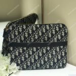 Dior Travel Kit In Blue Oblique Canvas