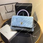 Chanel Flap Bag With Top Handle Sky Blue