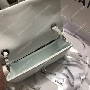 Chanel Mini Flap Bag White - Image 3