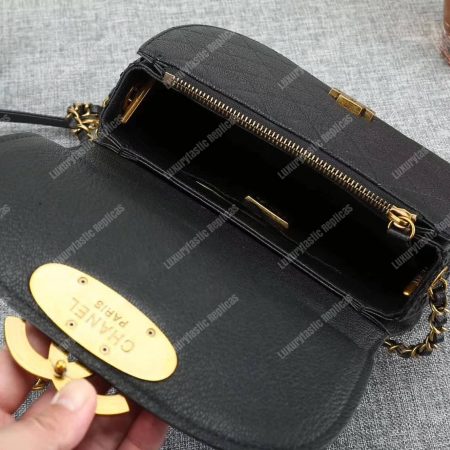 Chanel Medium Flap Bag With Top Handle Black - Image 4
