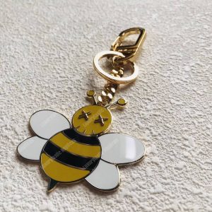 Dior x Kaws Bee Key Ring In Brass & Resin - Image 4