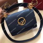 Fendi Kan I F Blue Leather Bag