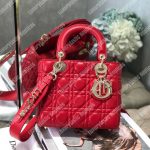 Lady Dior Medium Bag Red