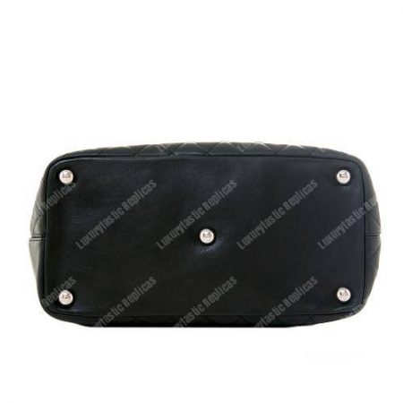 Chanel Cambon Signature Large CC Logo Calfskin Black Leather Shoulder Bag - Image 5