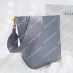 Celine Sangle Small Bucket Bag In Soft Grained Calfskin Cloud
