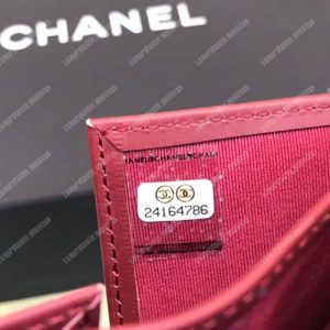 Chanel Boy Small Flap Wallet Burgundy - Image 5