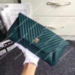 Chanel Reversed Clutch Green