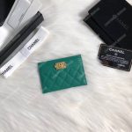 Chanel Boy Card Holder Green