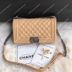 Chanel Boy Medium Handbag Beige