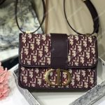 30 Montaigne Dior Oblique Flap Bag Burgundy