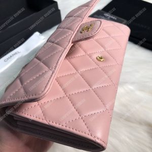 Chanel Classic Long Flap Wallet Lambskin Leather Pink - Image 6