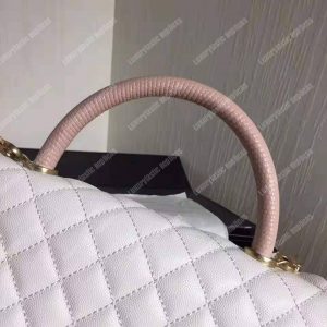 Chanel Flap Bag With Top Handle White - Image 8