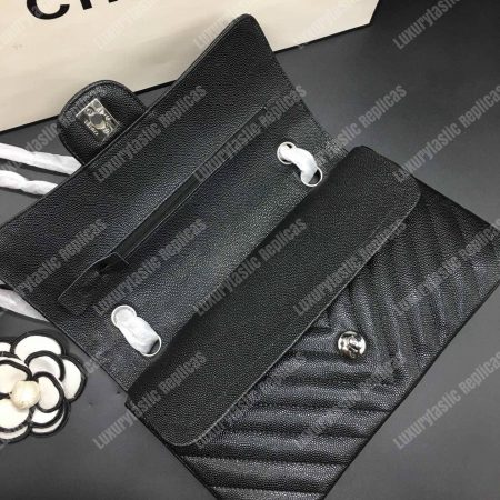 Chanel Classic Medium Handbag Black - Image 7