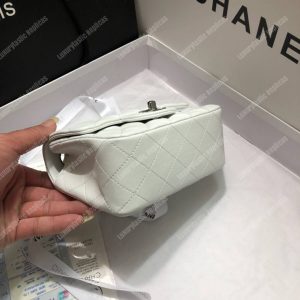 Chanel Mini Flap Bag White - Image 5