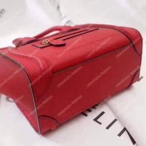 Celine Nano Luggage Tote Red - Image 5