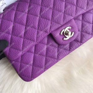 Chanel Medium Classic Handbag Purple - Image 6