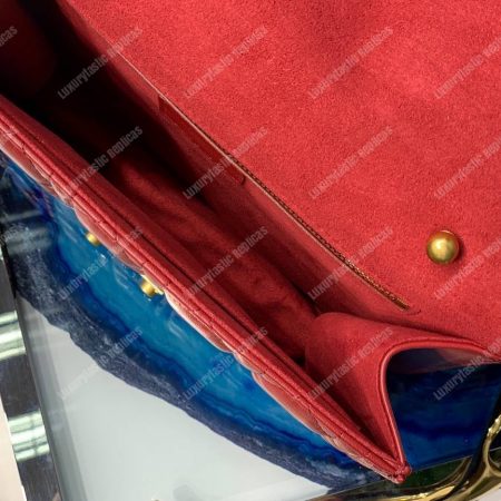 Dior Lambskin DiorAddict Flap Bag Burgundy - Image 8