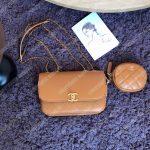 Chanel Flap Bag & Coin Purse Beige