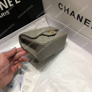 Chanel Mini Flap Bag Grey - Image 5