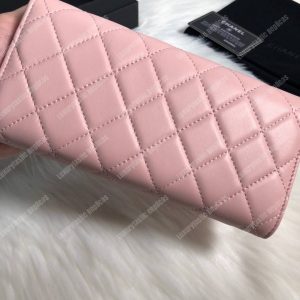 Chanel Classic Long Flap Wallet Lambskin Leather Pink - Image 3