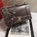 Diorama Champagne Metallic Calfskin Flap Bag