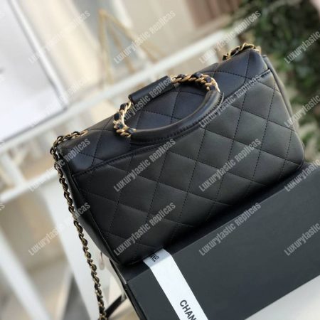 Chanel Lambskin Flap Bag Black - Image 5