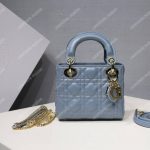 Mini Lady Dior Lambskin Bag Blue