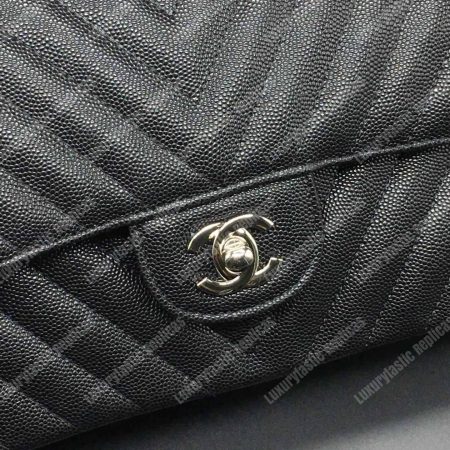Chanel Classic Medium Handbag Black - Image 8