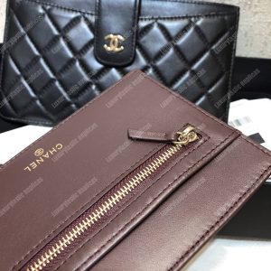 Chanel Classic Pouch Lambskin Leather Black - Image 6