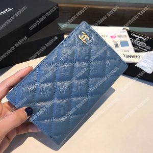 Classic Passport Holder Caviar Leather Blue - Image 4