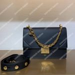 Fendi Kan U Leather Bag Black