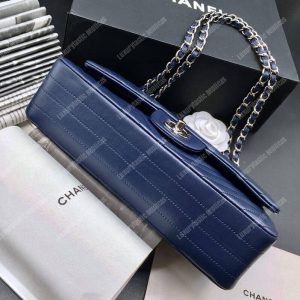 Chanel Classic Medium Handbag Blue - Image 5