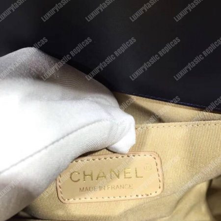 Chanel Boy Handbag Navy Blue - Image 3