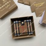 Burberry Small Vintage Check And Leather Folding Wallet Black