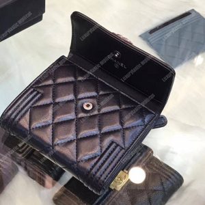 Chanel Boy Small Flap Wallet Black - Image 5