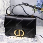 30 Montaigne Calfskin Bag Black