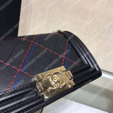 Chanel Small Boy Handbag Black - Image 7