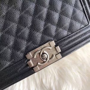 Chanel Boy Medium Handbag Black - Image 8