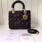 Lady Dior Lambskin Bag Black