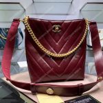 Chanel Hobo Handbag Red